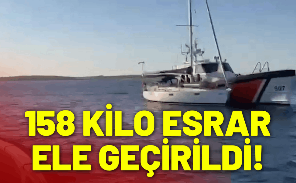 Yelkenli teknede 158 kilo esrar ele geçirildi!