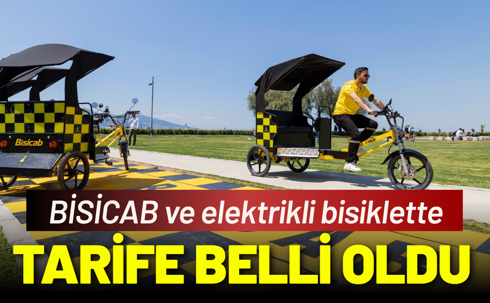 BİSİCAB ve elektrikli bisiklet tarifesi belli oldu