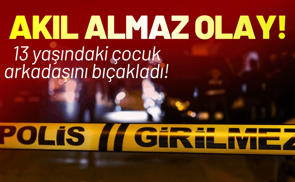 Akıl almaz olay! 13 yaşındaki çocuk arkadaşını bıçakladı!