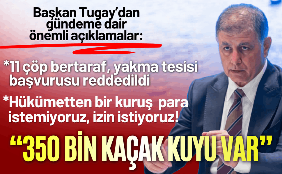 Başkan Tugay: İzmir’de 350 bin kaçak kuyu var