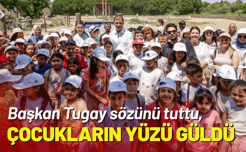Başkan Tugay sözünü tuttu, çocukların yüzü güldü