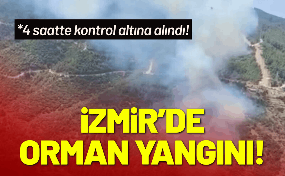 İzmir’de orman yangını: 4 saatte kontrol altına alındı!
