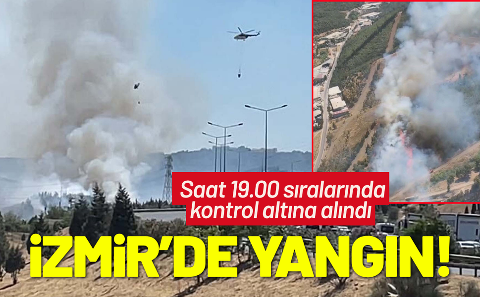 İzmir'de otluk alanda çıkan yangın, ormana sıçradı