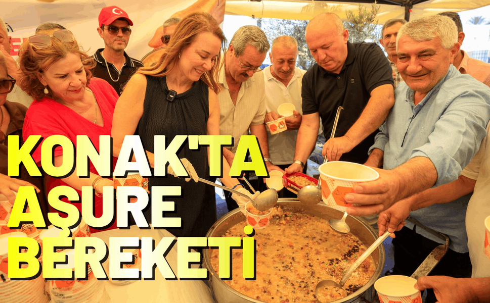Konak'ta aşure bereketi paylaşılıyor