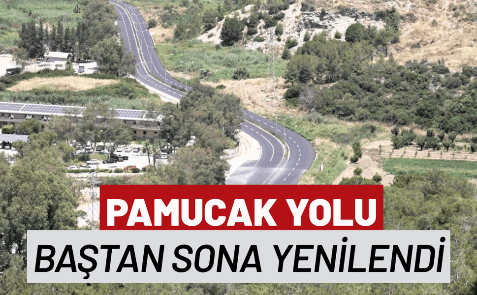Pamucak yolu baştan sona yenilendi