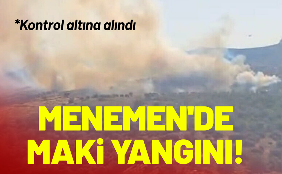 İzmir Menemen'de maki yangını!