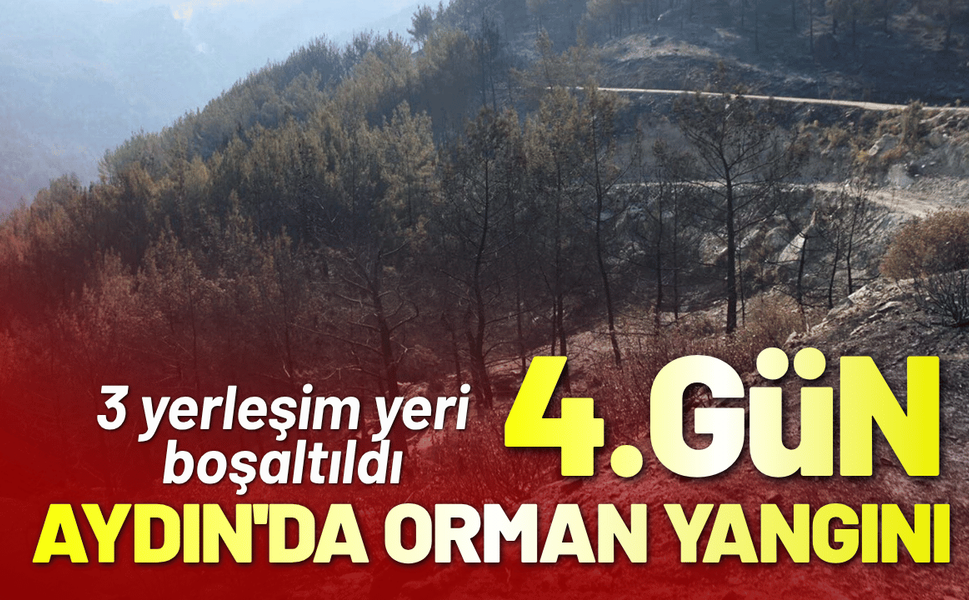 Aydın'daki orman yangını 4'üncü gün: 3 yerleşim yeri boşaltıldı