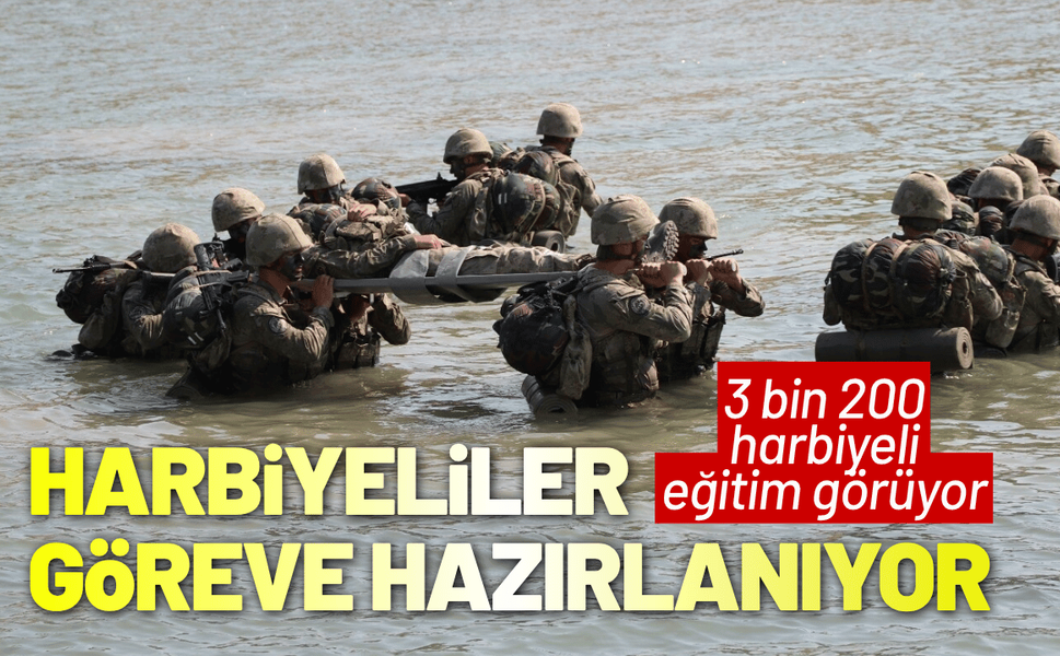 Harbiyeliler zorlu eğitimlerle göreve hazırlanıyor