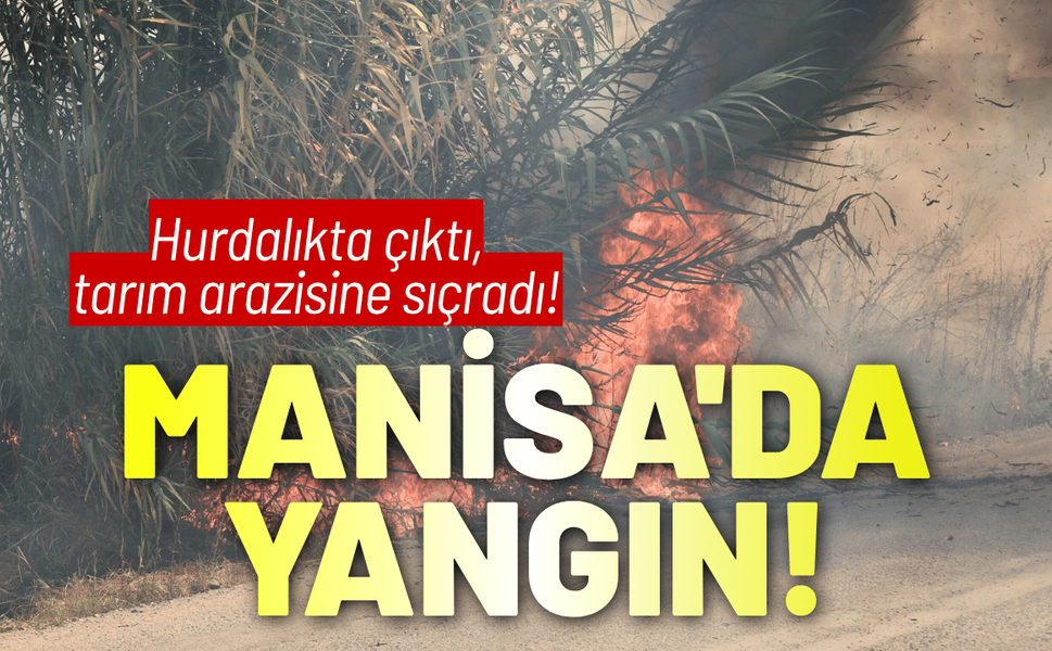 Manisa'da hurdalıkta yangın, tarım arazisine sıçradı!