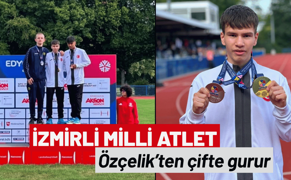 İzmirli milli atlet Özçelik’ten çifte gurur