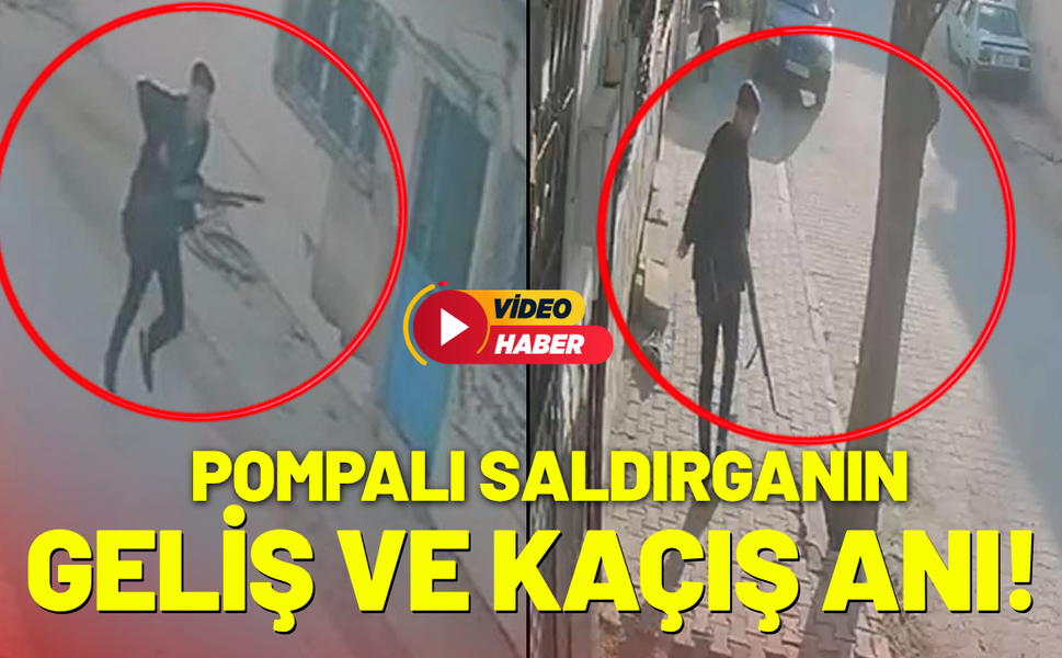 Manisa'da saldırganın kaçış anı kameralarda!