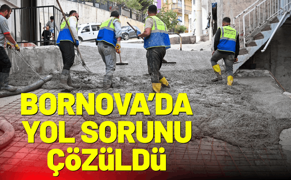Bornova'da bir yol sorunu daha çözüldü