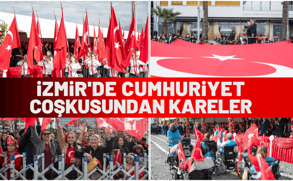 İzmir'de Cumhuriyet coşkusundan kareler