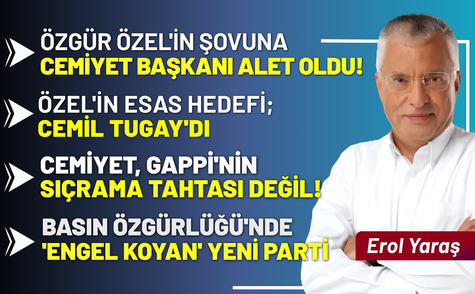 Özgür Özel'in şovuna cemiyet başkanı alet oldu!