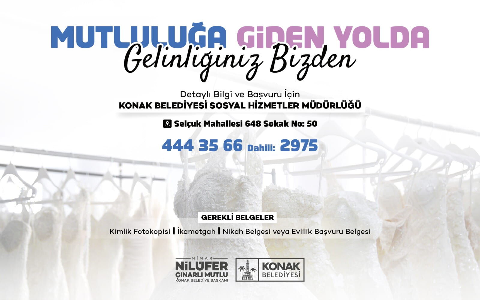 Konak’tan Mutluluk Yolundaki Çiftlere Gelinlik Desteği (6)