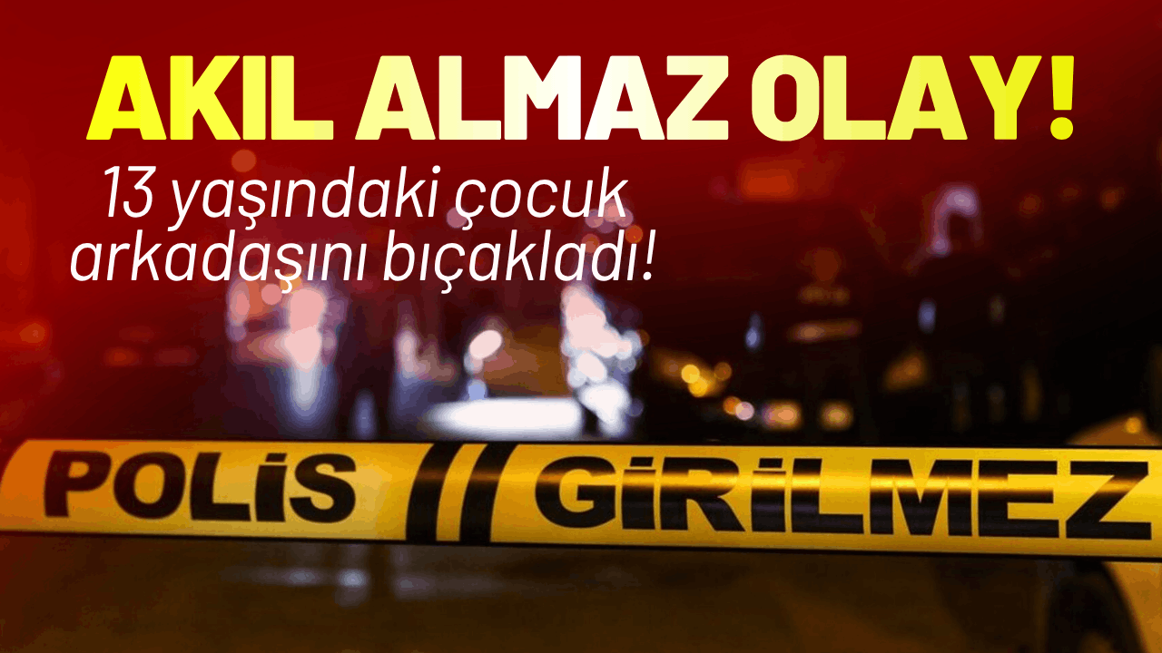 Akıl almaz olay! 13 yaşındaki çocuk arkadaşını bıçakladı!