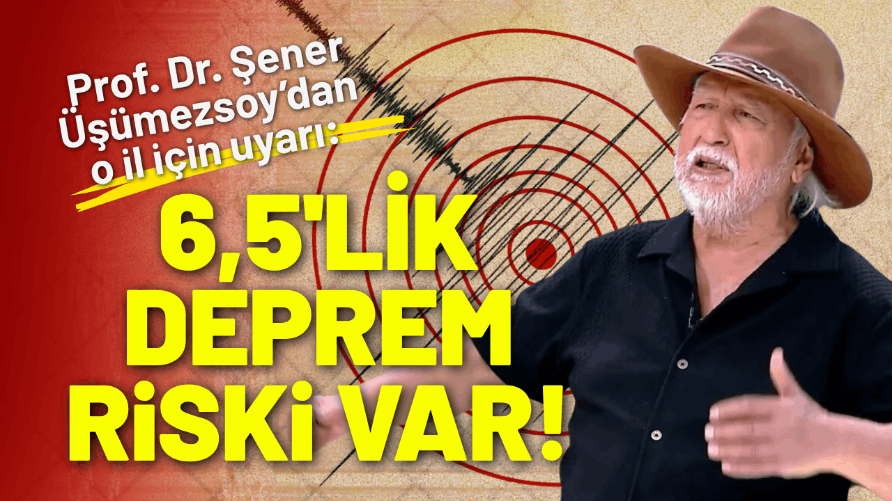 Prof. Dr. Şener Üşümezsoy o il için uyarı: 6,5 deprem riski var!