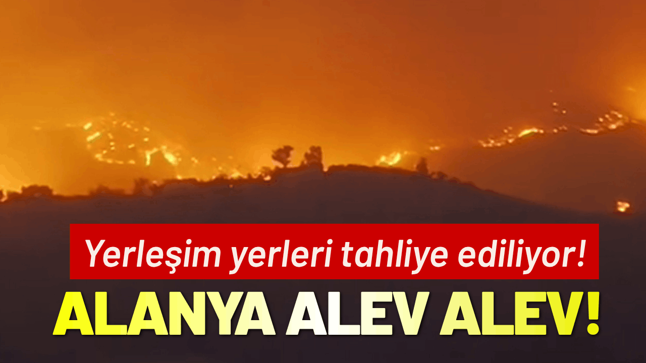Alanya'da orman yangını: Yerleşim yerleri tahliye ediliyor!
